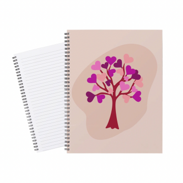 Notebook Boho Tree Hearts