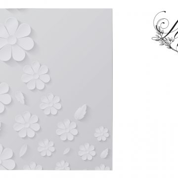 Notebook Floral White Flowers