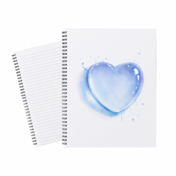 Notebook Blue Water Heart