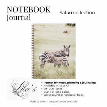Notebook Safari Zebra