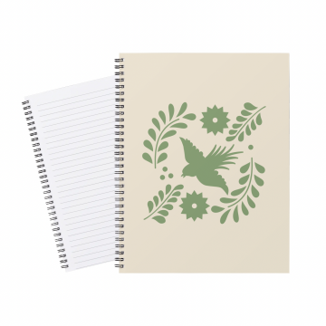 Notebook Green Leave Birds