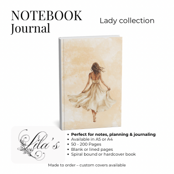 Notebook Lady Walking away