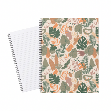 Notebook Boho Abstract Leaves