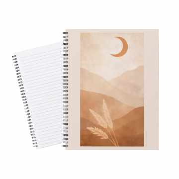 Notebook Boho Moon Landscape