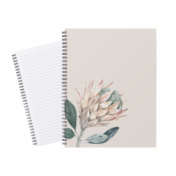 Notebook Protea Soft Grey Pink 2