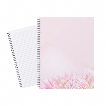 Notebook Protea Soft Pink Background