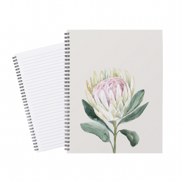 Notebook Protea Soft Grey Pink