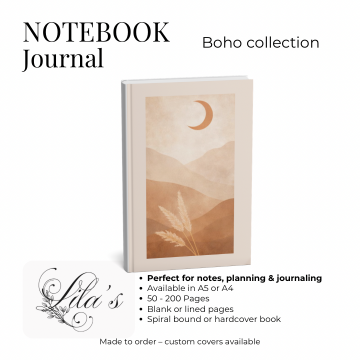 Notebook Boho Moon Landscape