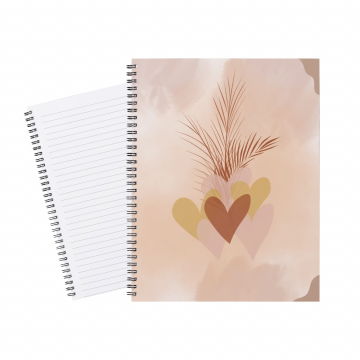 Notebook Boho Hearts Leave